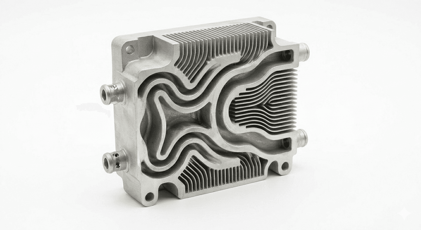 3D-printed metal heat exchanger